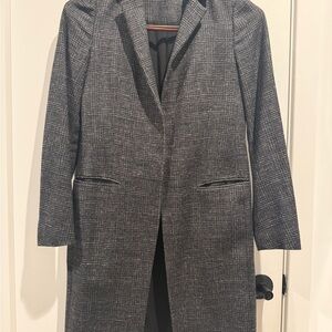 All Saints Charcoal Houndstooth Coat